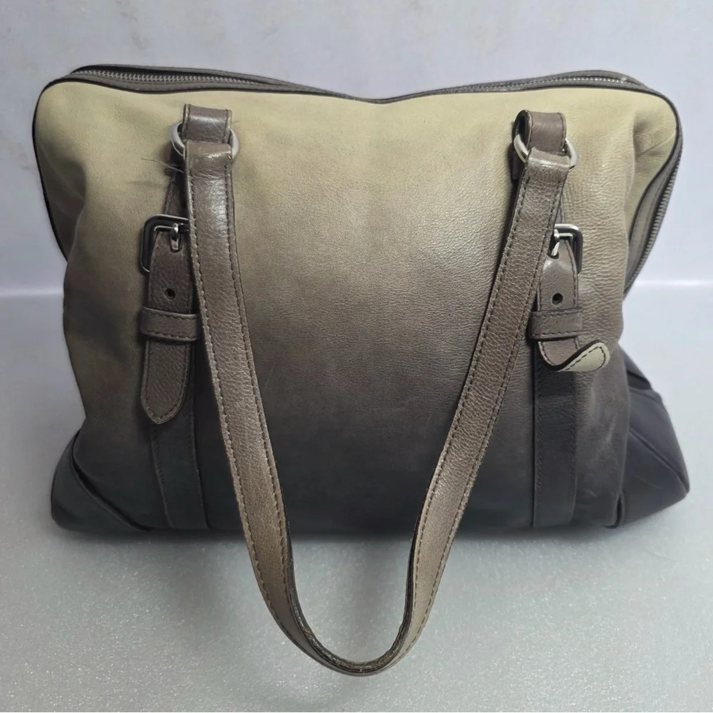 RARE Prada 2007 Ombre Matte Glace Leather Bowler Boston Collector Runway